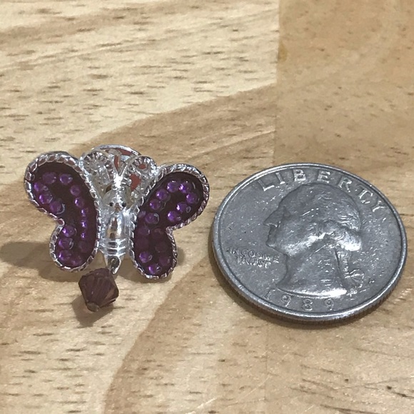 Amethyst butterfly pin - Picture 4 of 7